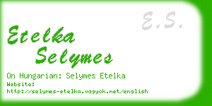 etelka selymes business card